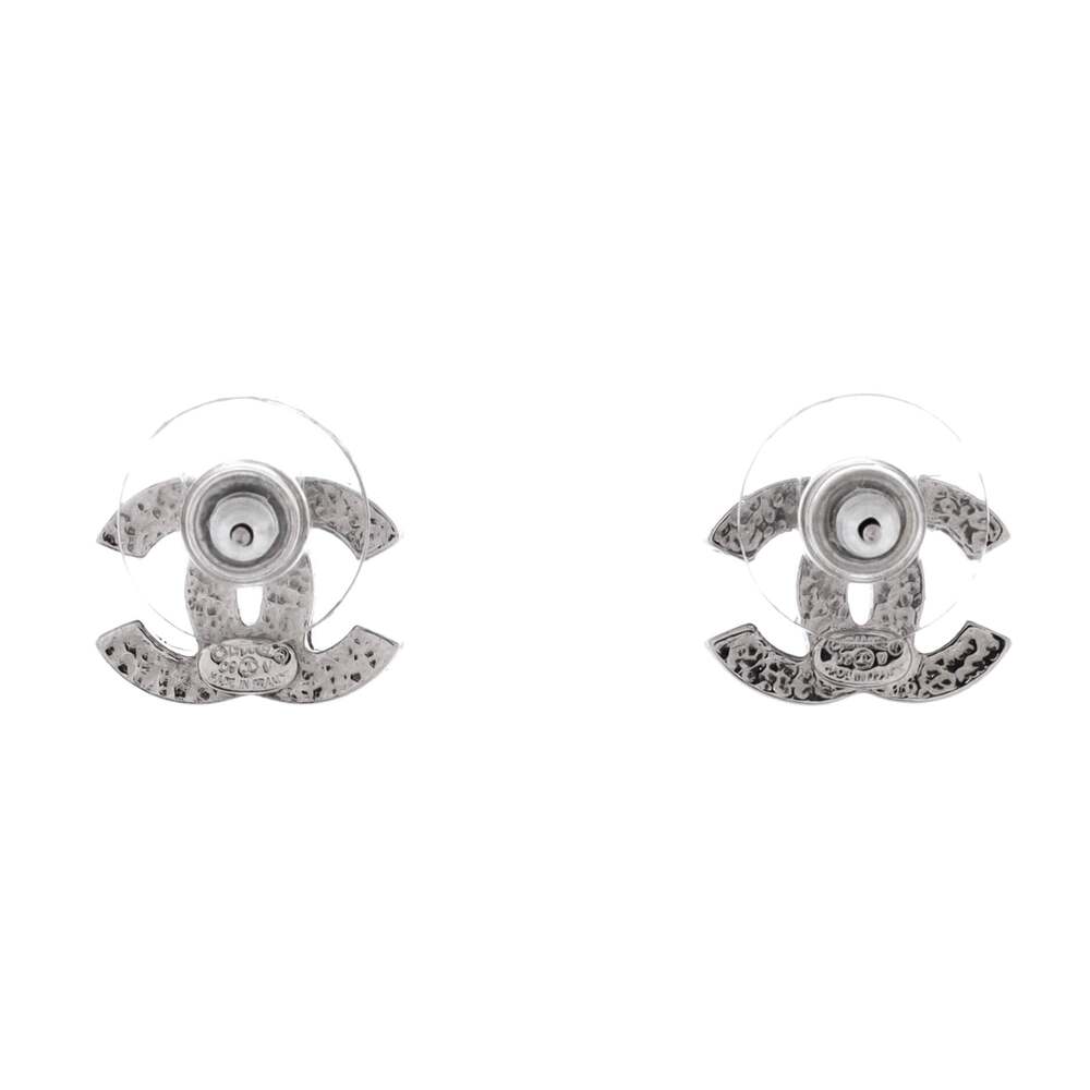 Chanel Cc Stud Earrings Metal With #247091C12B - Picture 3 of 3